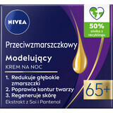 Nivea, anti-wrinkle modeling cream 65+, night cream, 50 ml