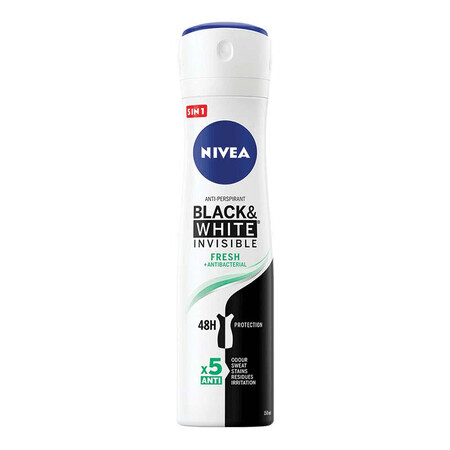 Déodorant spray Black & White Invisible Fresh, 150 ml, Nivea