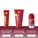 Set AA Men Active Care Programa Active Care, crema facial, SPF 30, 50 ml + gel lavacara, 150 ml + roll on antitranspirante, Fresh, 50 ml