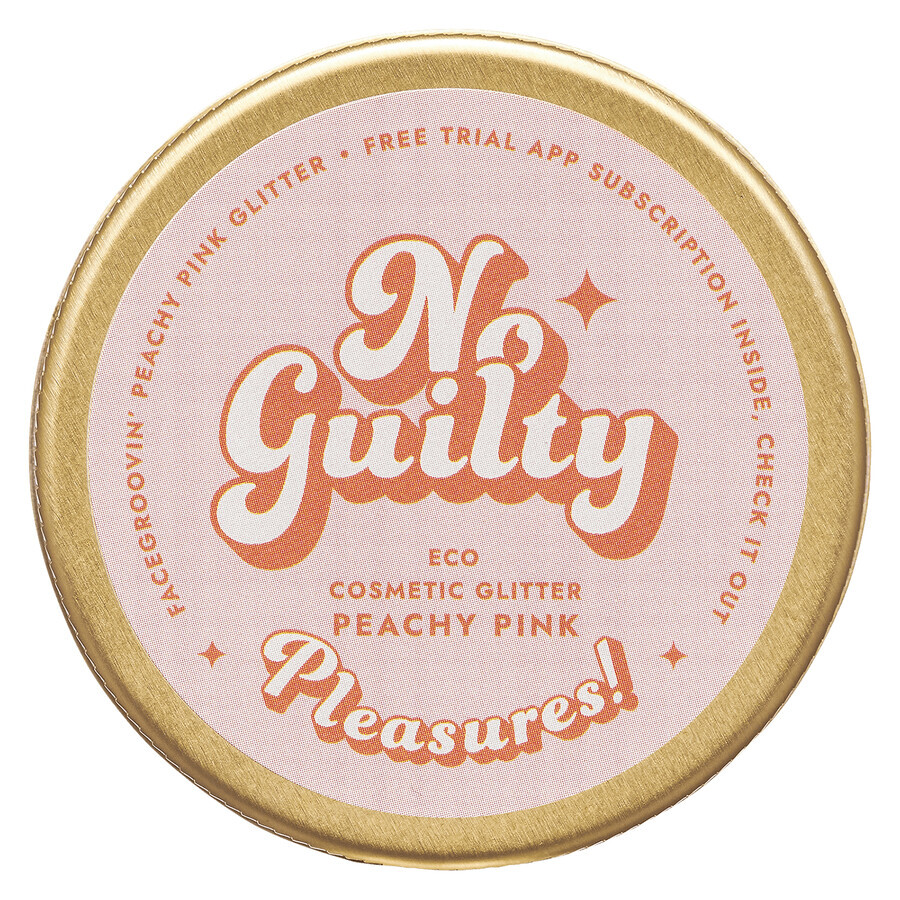 Ministry of Good Soap Facegroovin' Eco Glitter, paillettes bio pour la décoration du corps et du visage, Peachy Pink, 10 g