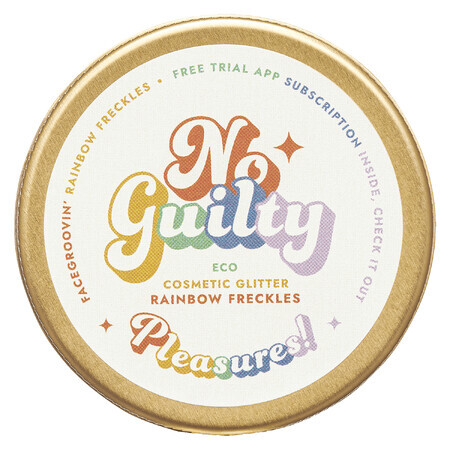 Ministry of Good Soap Facegroovin' Eco Glitter, paillettes bio pour la décoration du corps et du visage, Rainbow Freckles, 10 g