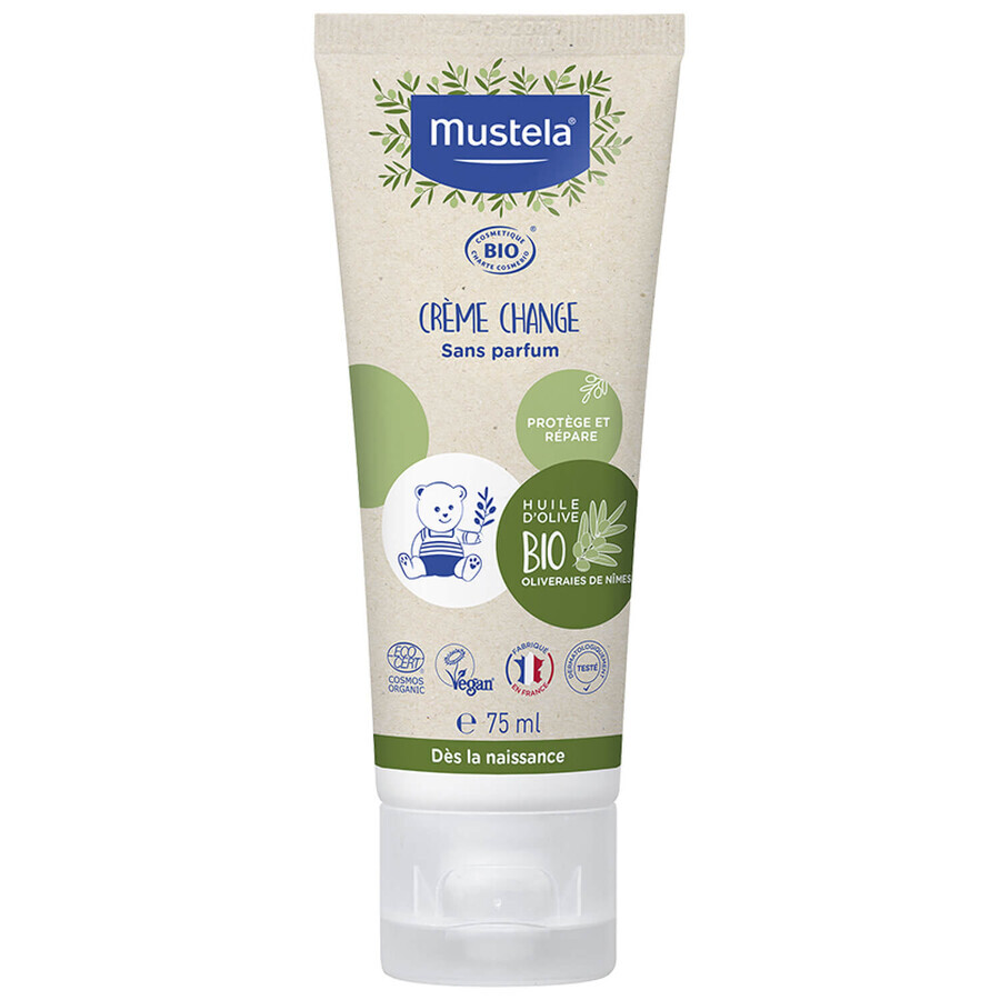 Mustela Bio set, eau micellaire, sans rinçage, 400 ml + crème à langer, 75 ml + couche en bambou, Safari, 1 gratuit