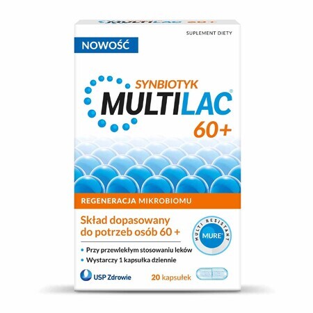 Multilac 60+ Synbiotique, 20 gélules