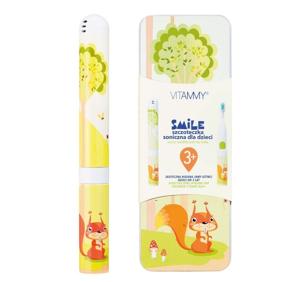 Vitammy Smile set, brosse à dents sonique pour enfants, écureuil + Dodo Memo Gooseberry, jeu, 24 cartes