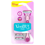 Gillette Simply Venus 3, manche de rasoir, 1 pièce + lames, 8 pièces