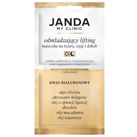 Janda My Clinic Collagen Threads, gezichts-, hals- en decolletémasker, hyaluronzuur, 8 ml