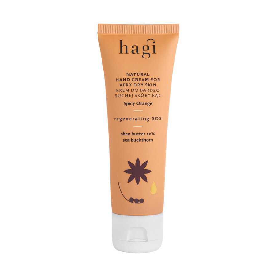 Hagi Spicy Orange, crème pour les mains, SOS régénérant, 50 ml