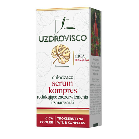 Uzdrovisco CICA Vasculair, verkoelend serum-compress om roodheid en rimpels dag en nacht te verminderen, vasculaire huid, 30 ml