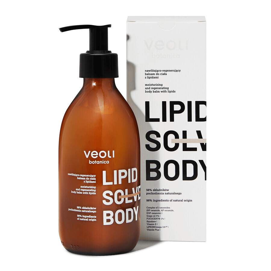 Veoli Botanica Lipid Solve Body, feuchtigkeitsspendende und regenerierende Körperlotion mit Lipiden, 290 ml