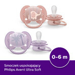 Avent Ultra Soft, Schnuller, Silikon, symmetrisch, neutral, SCF091/09, 0-6 Monate, 2 Stück