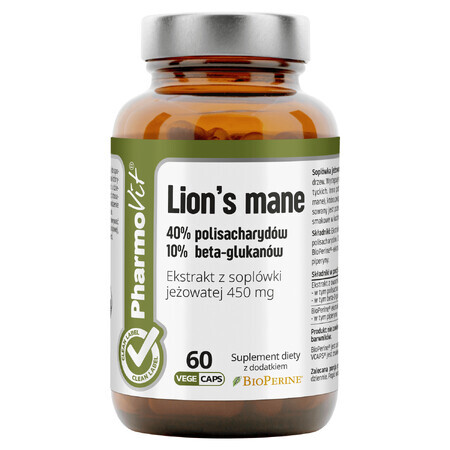 PharmoVit Lion's Mane, 60 capsules