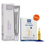 Set with MartiDerm Shots Free Retinol Renew, facial serum, 20 ml + Platinum Night Renew, night booster, 2 ml x 5 ampoules