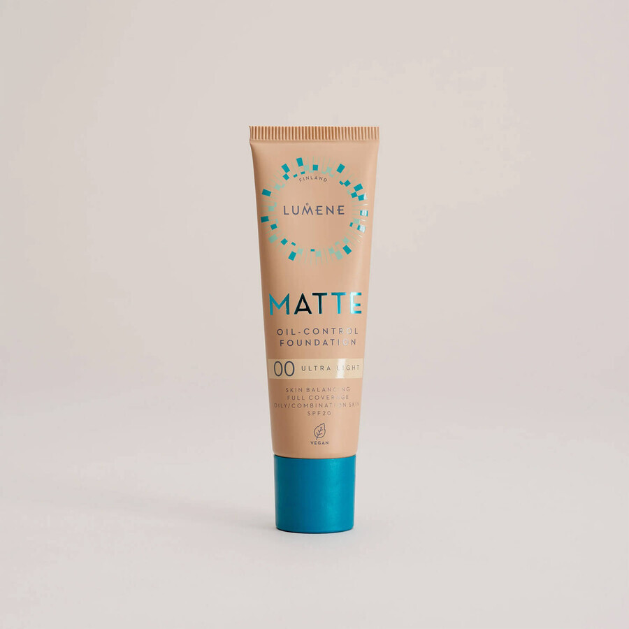 Lumene Matte, base matificante, nº 00 Ultra Light, 30 ml