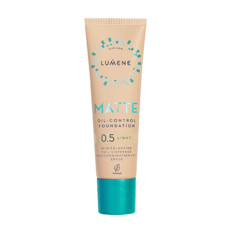 Lumene Matte, fond de teint matifiant, No. 0.5, Light, 30 ml