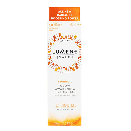 Lumene Valo, crème pour les yeux à la vitamine C, illuminatrice, 15 ml