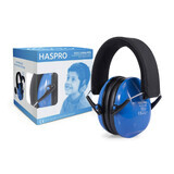 Haspro Kids Earmuffs, protective earmuffs for children, from 4 years, blue, 1 pc