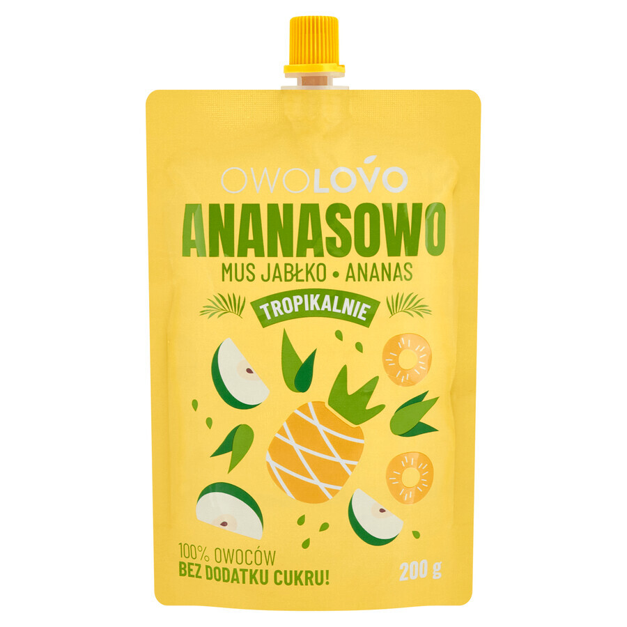 Owolovo Tropically Ananas Apfel- und Ananas-Mousse in der Tube, 200 g