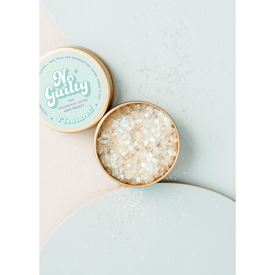 Ministry of Good Soap Facegroovin' Eco Glitter, paillettes bio pour la décoration du corps et du visage, Mint Frosty, 10 g