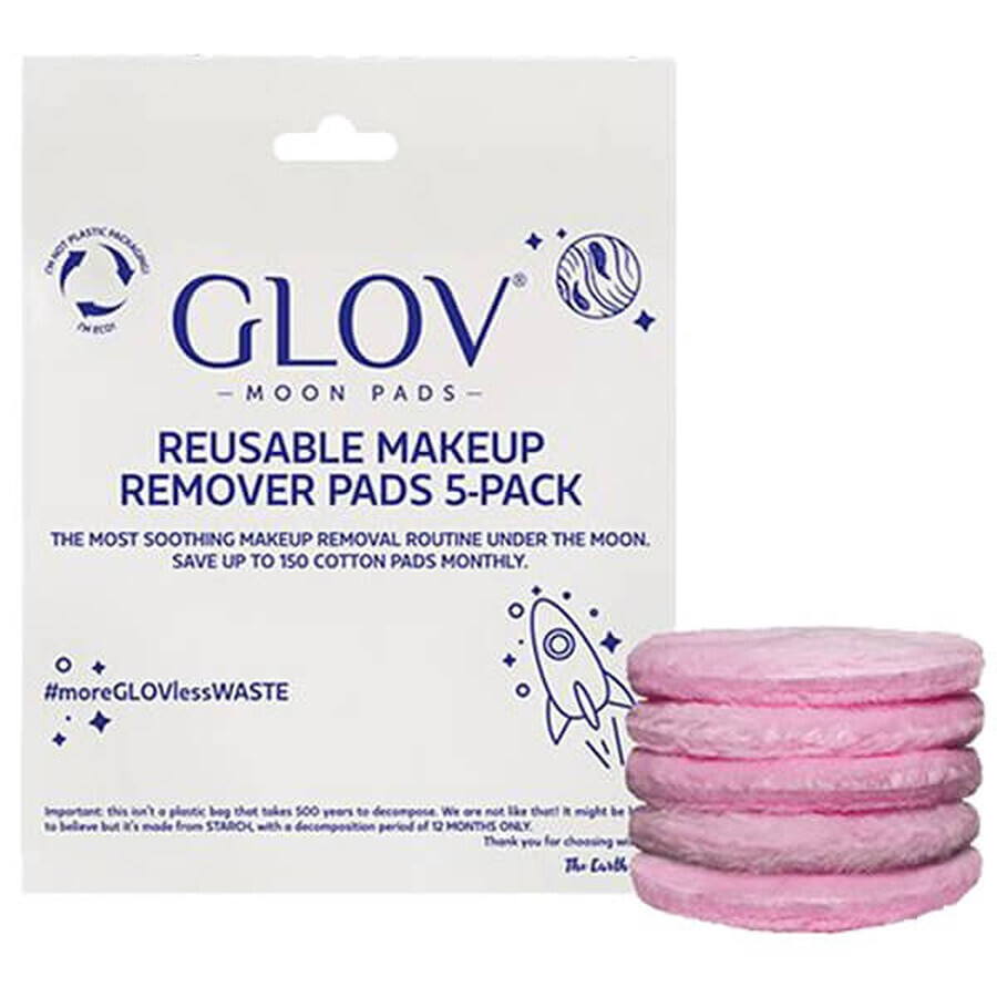 Serviettes hygiéniques réutilisables en textile ECO Moon Pads, 5 pièces, Glov