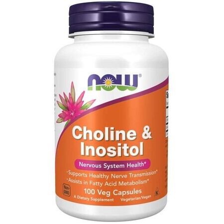 Now Foods Choline &amp; Inositol, choline et inositol, 100 gélules