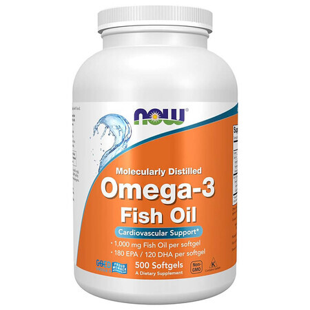 Now Foods Oméga-3 1000 mg, 500 gélules