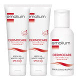 Set Emolium Dermocare, crème contre le vent et le gel, dès le premier jour, SPF 20, 2 x 75 ml + émulsion de bain, 50 ml gratuit