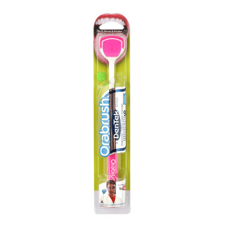 DenTek Orabrush, gratte-langue avec brosse, 1 pièce