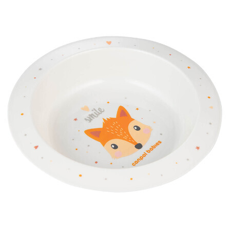 Canpol Babies, plastic bowl for children, Cute animals, orange fox, from 4 months, 270 ml