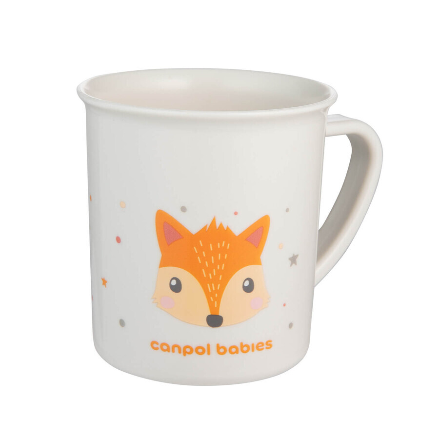 Canpol Babies, gobelet en plastique avec oreille, Animaux mignons, renard orange, à partir de 12 mois, 170 ml