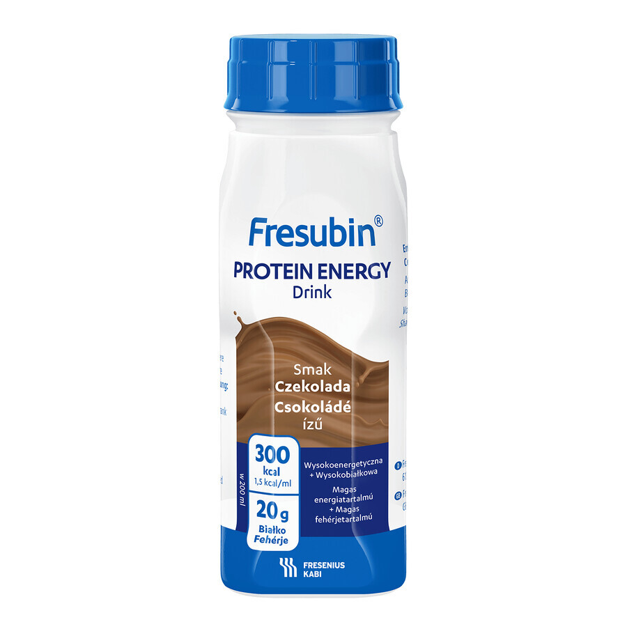 Fresubin Protein Energy Drink with chocolate flavor, 4 x 200 ml, Fresenius Kabi