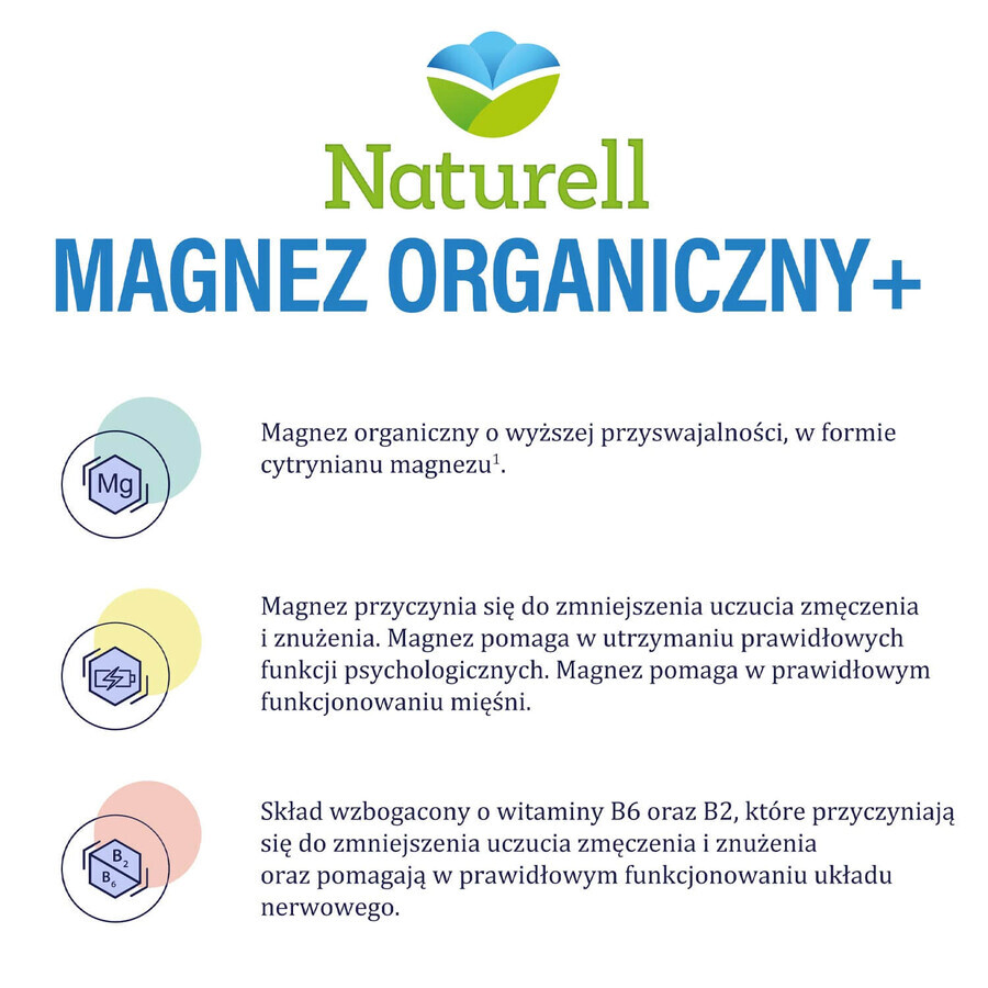 Naturell Organic Magnesium+, 100 gélules