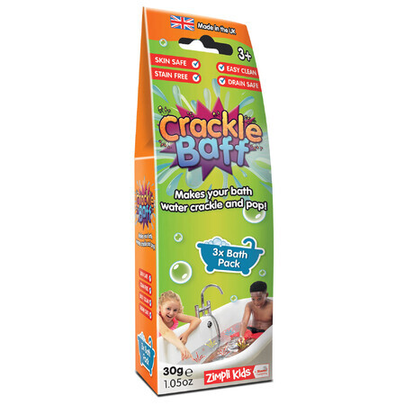 Zimpli Kids Crackle Baff Color Bath Powder for Shooting, 3 Colors, 3 Years and Up, 300g