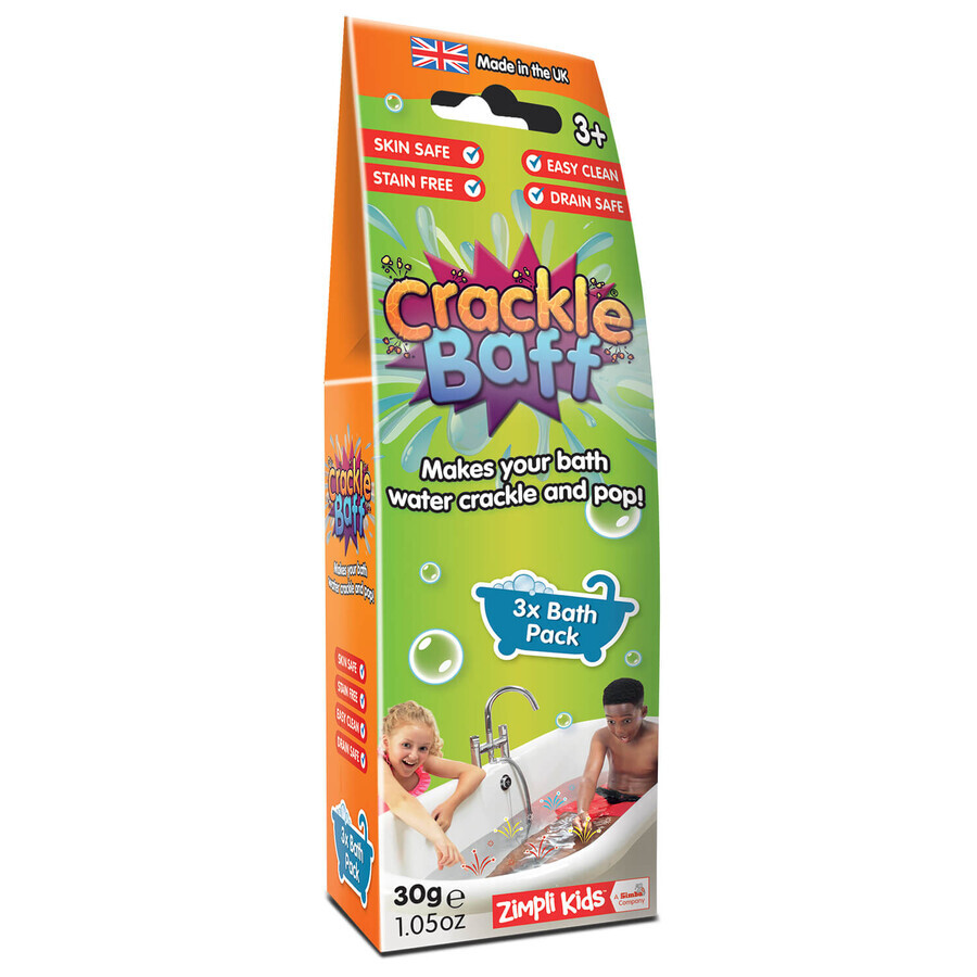 Zimpli Kids Crackle Baff Color Bath Powder for Shooting, 3 Colors, 3 Years and Up, 300g