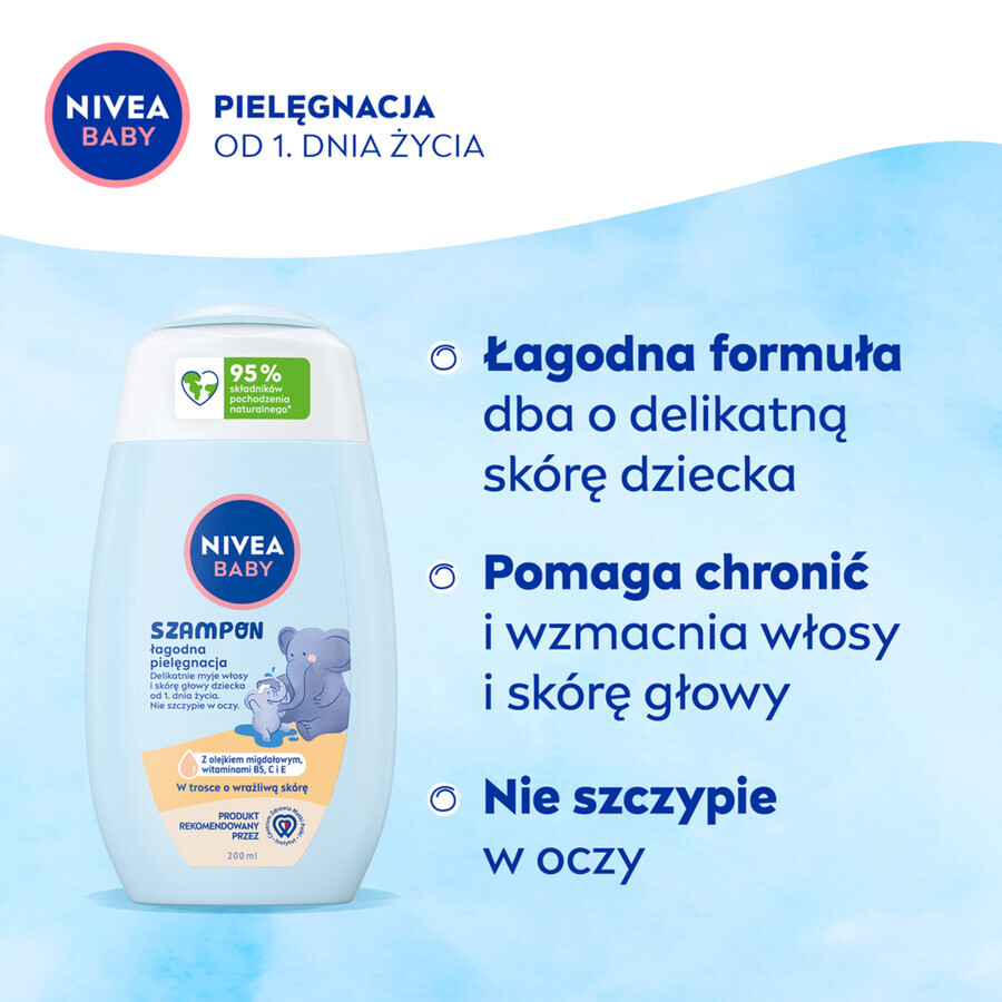 Nivea Baby, gel 2 en 1 para lavar cuerpo y cabello, desde 1 día de vida, 500 ml