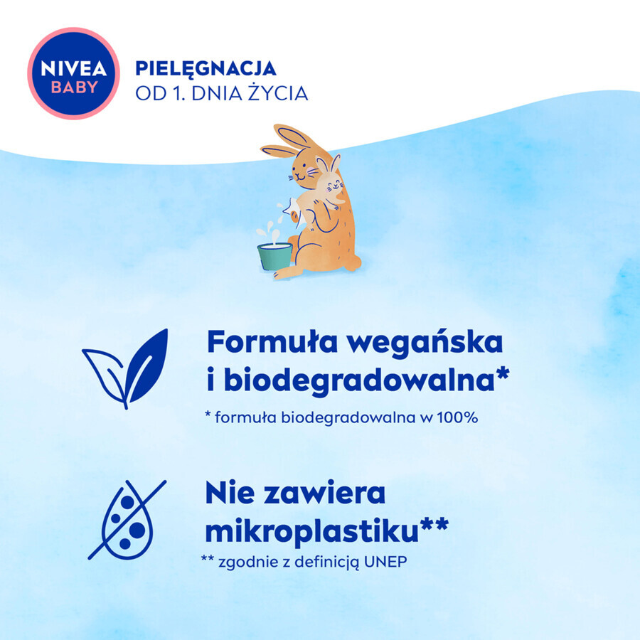 Nivea Baby 99% Pure Water, lingettes humides biodégradables, 3 x 57 pièces