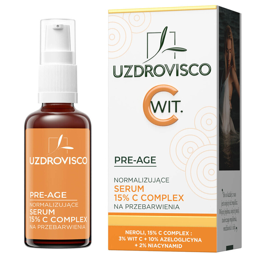 Uzdrovisco Pre-Age, normalisierendes Serum mit Vitamin C 15%, 30 ml