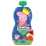 BoboVita Peppa Pig Mousse in der Tube, Apfel und Erdbeere mit Banane, nach 6 Monaten, 100 g