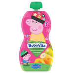 BoboVita Peppa Pig Mousse in tubo, pera con albicocca e banana, dopo 6 mesi, 100 g