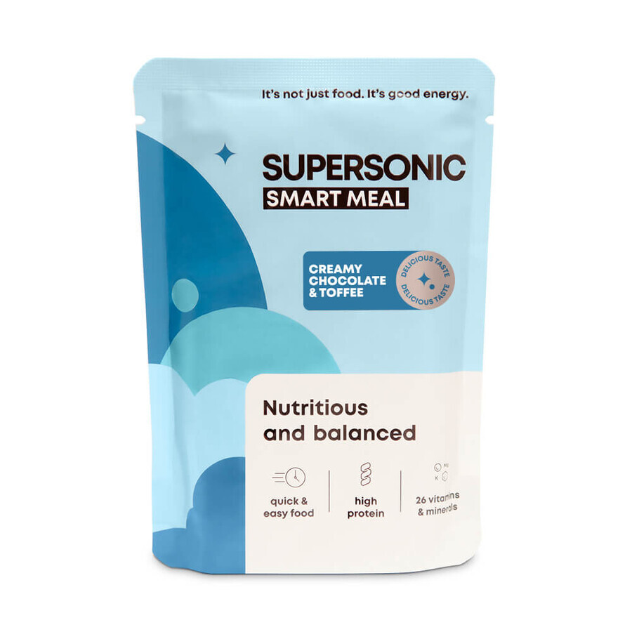 Supersonic Wholesome Smart Meal, Geschmacksrichtung cremige Schokolade und Toffee, 100 g