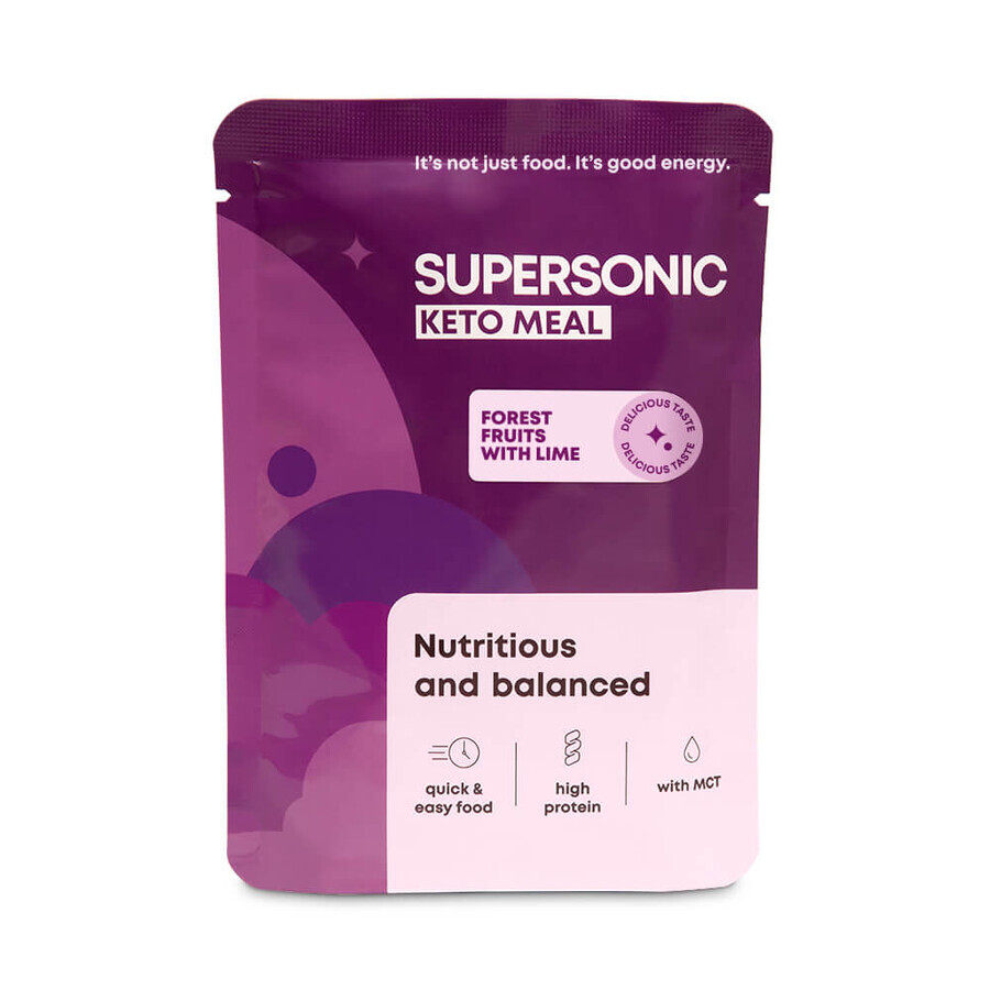 Supersonic Keto Meal, berry flavor with lime, 80 g