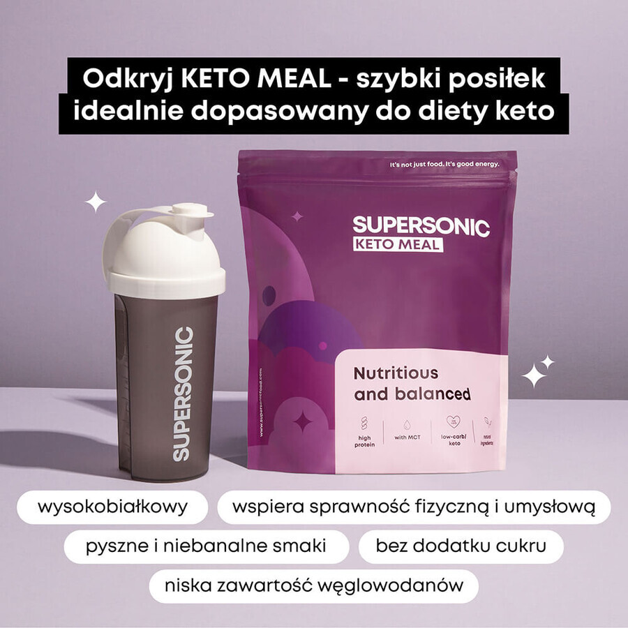 Supersonic Keto Meal, glace à la vanille, 800 g