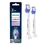 Philips, embouts de remplacement pour brosse à dents sonique Sonicare S Sensitive, HX6052/10, 2 pièces