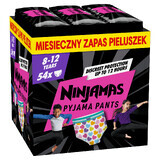 Pampers Ninjamas Pyjama Pants, Windeln für Mädchen, 8-12 Jahre, 27-43 kg, 54 Stück