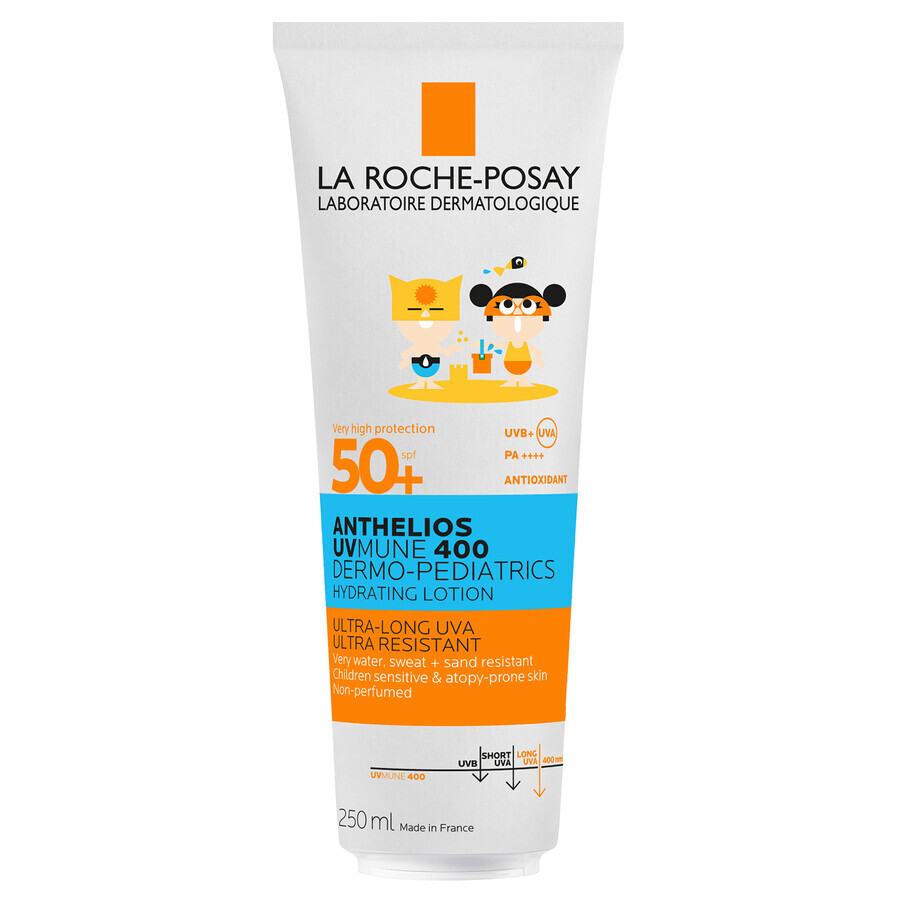 La Roche-Posay Anthelios UVMune 400 Dermo-Pédiatrie, lait protecteur pour enfants, SPF 50+, 250 ml