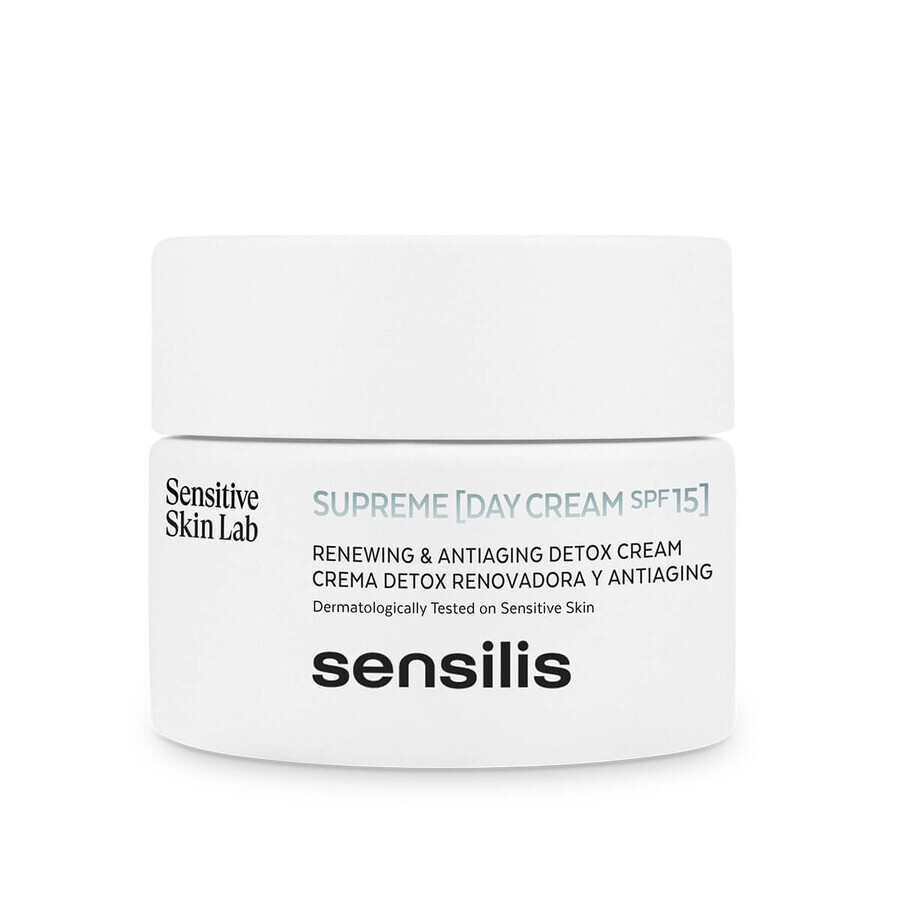 Sensilis Supreme set, crème de jour, SPF15, 50 ml + crème pour les yeux, 25 ml + sac cosmétique gratuit