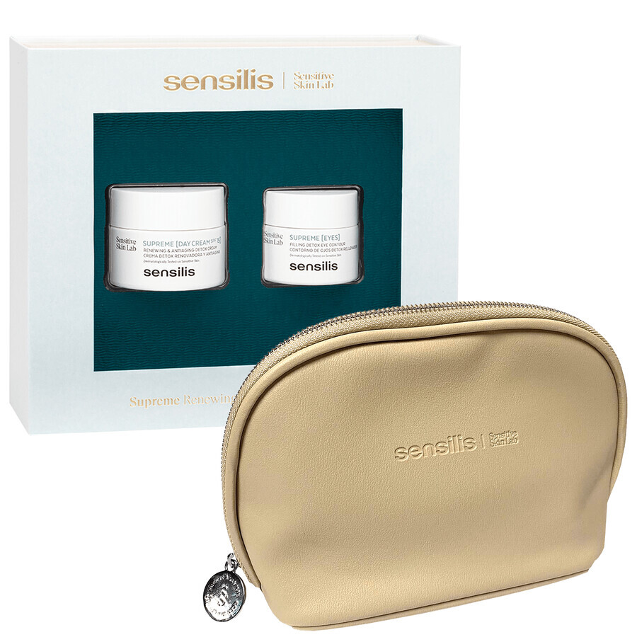 Sensilis Supreme set, crème de jour, SPF15, 50 ml + crème pour les yeux, 25 ml + sac cosmétique gratuit