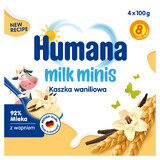 Humana Milk Minis Dessert, bouillie de vanille, après 8 mois, 4 x 100 g