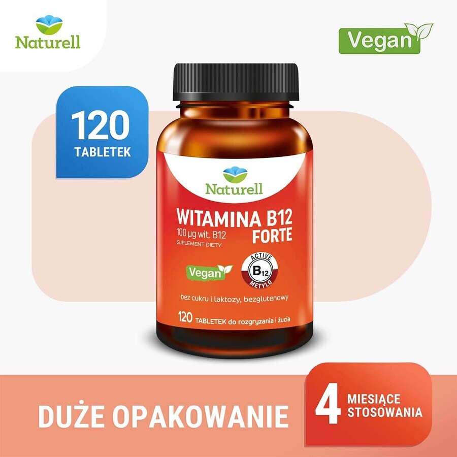 Naturell Vitamina B12 Forte, 120 compresse masticabili