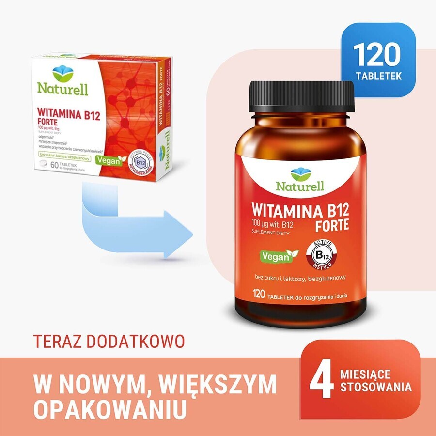 Naturell Vitamina B12 Forte, 120 compresse masticabili