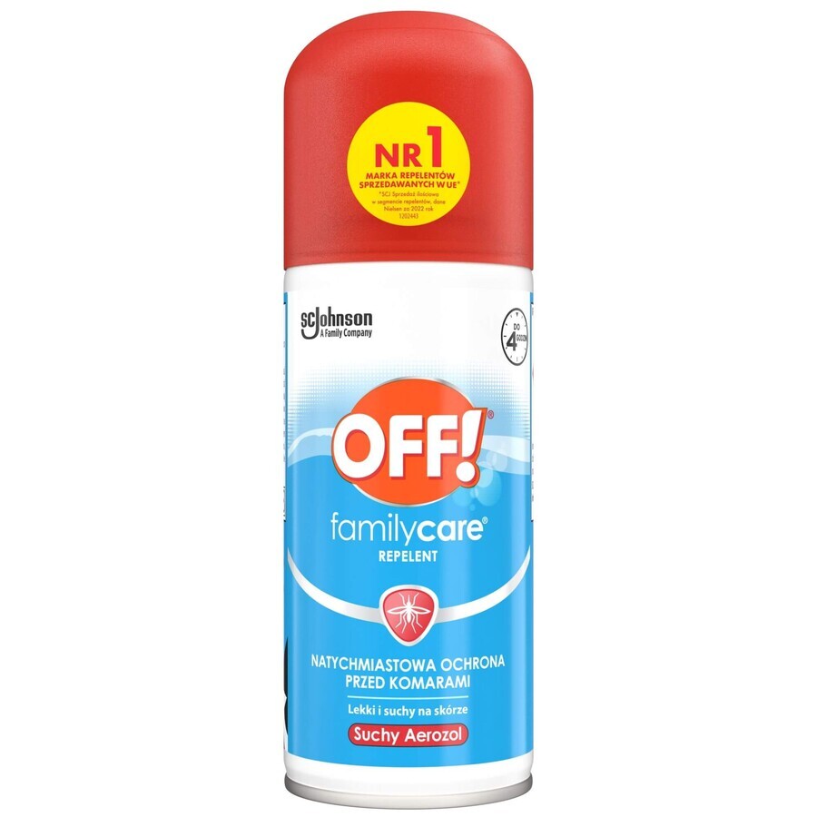 OFF ! Family Care, spray anti-moustiques sec, DEET 15%, 100 ml